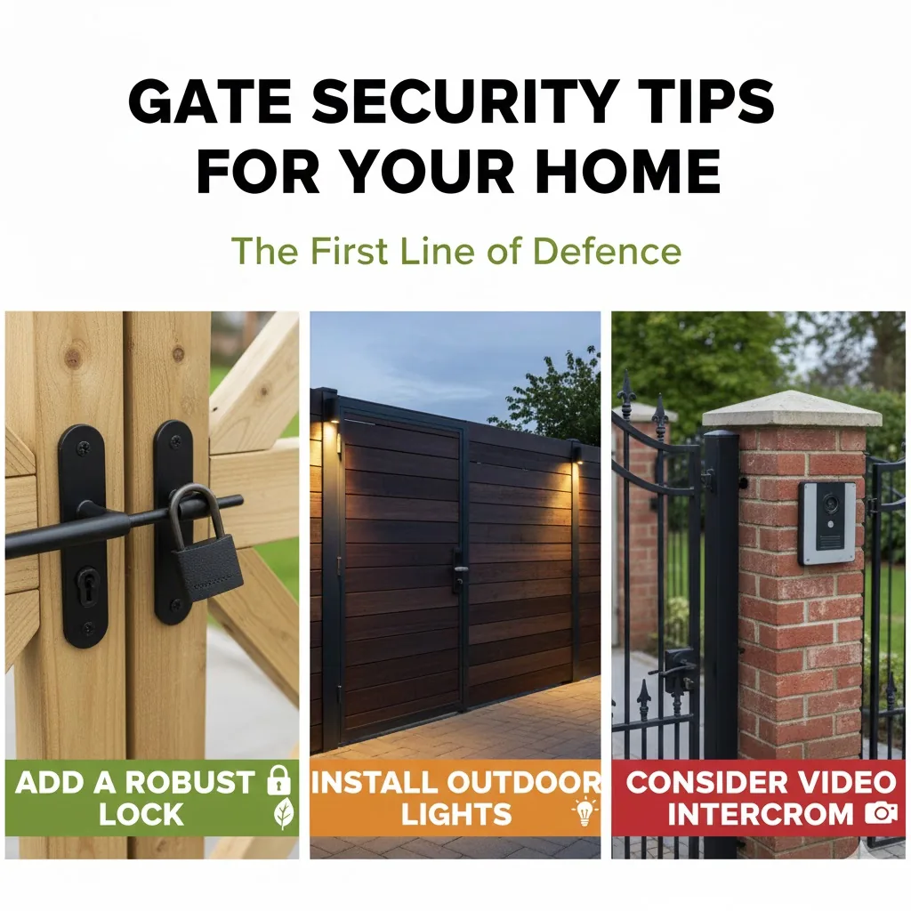 * High security long throw gate lock installed on a wooden gate