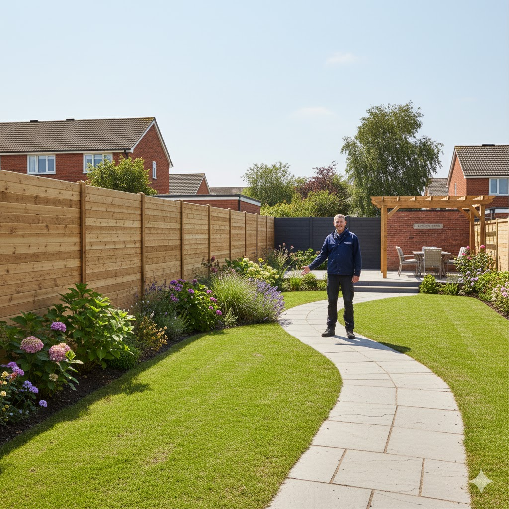 * diverse landscaping projects near Bristol showing patios decking and artificial grass