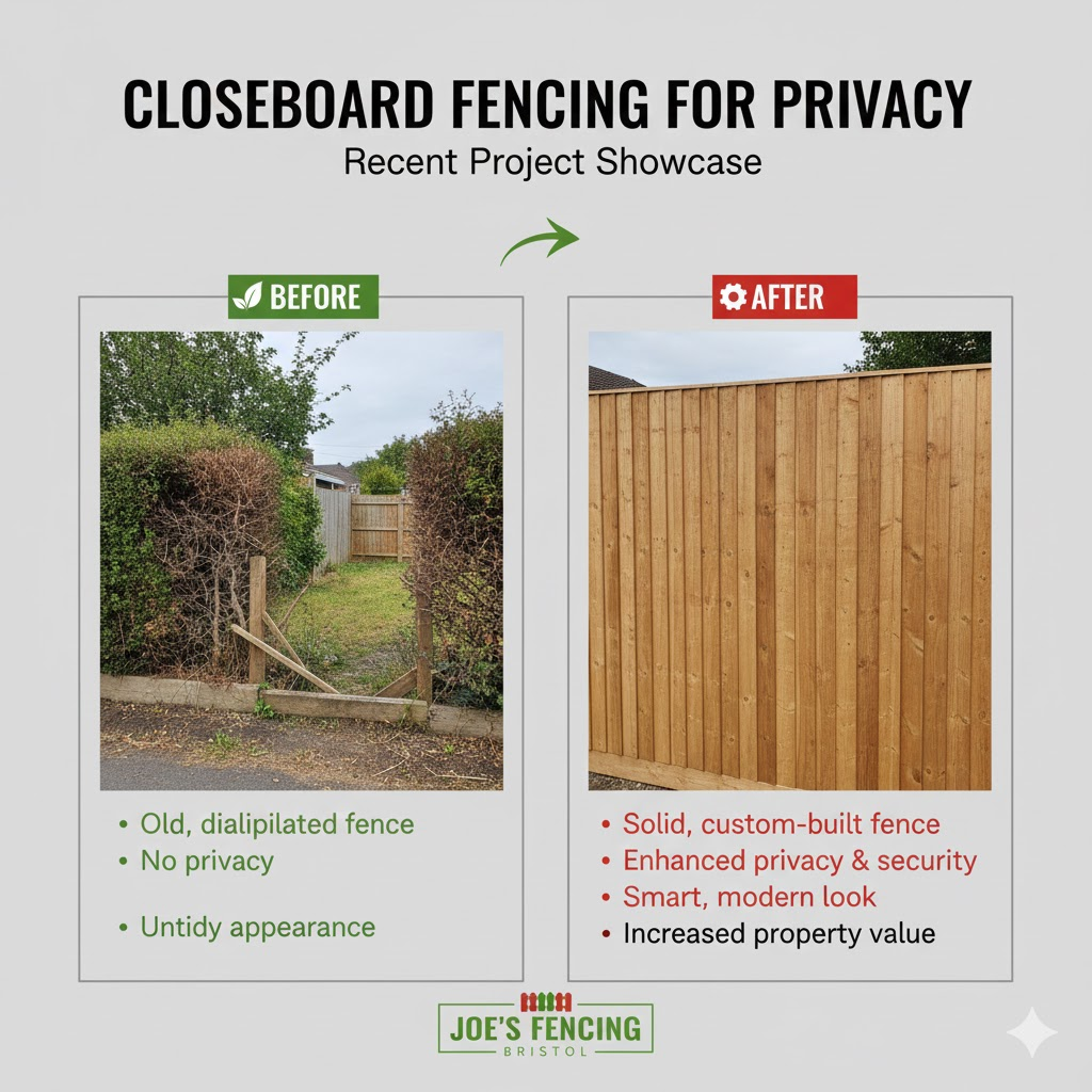 [High privacy Closeboard fencing installation in Bristol]