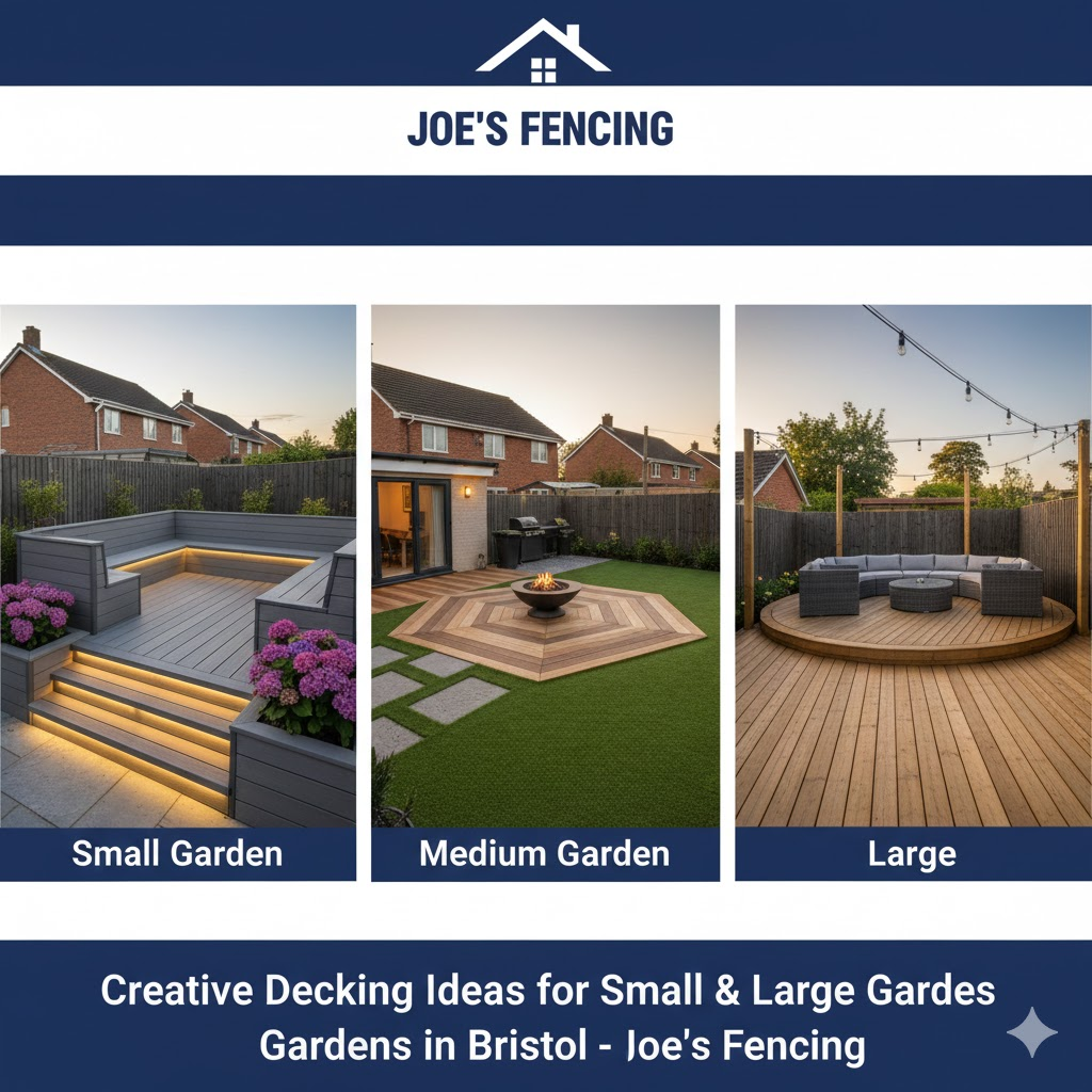 [Comparison of small vs large garden decking ideas in Bristol]