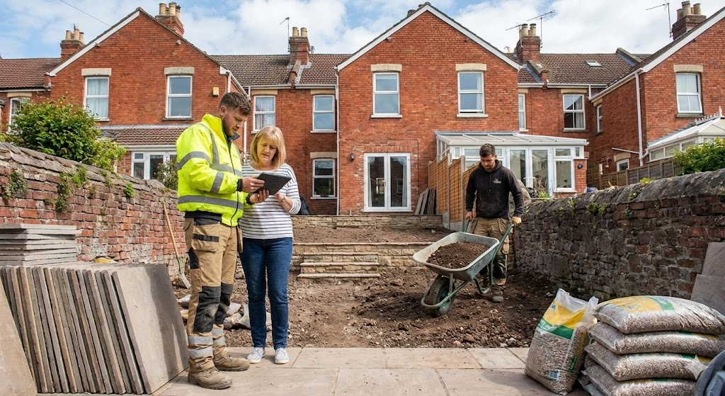 [Garden transformation cost before and after landscaping Bristol]