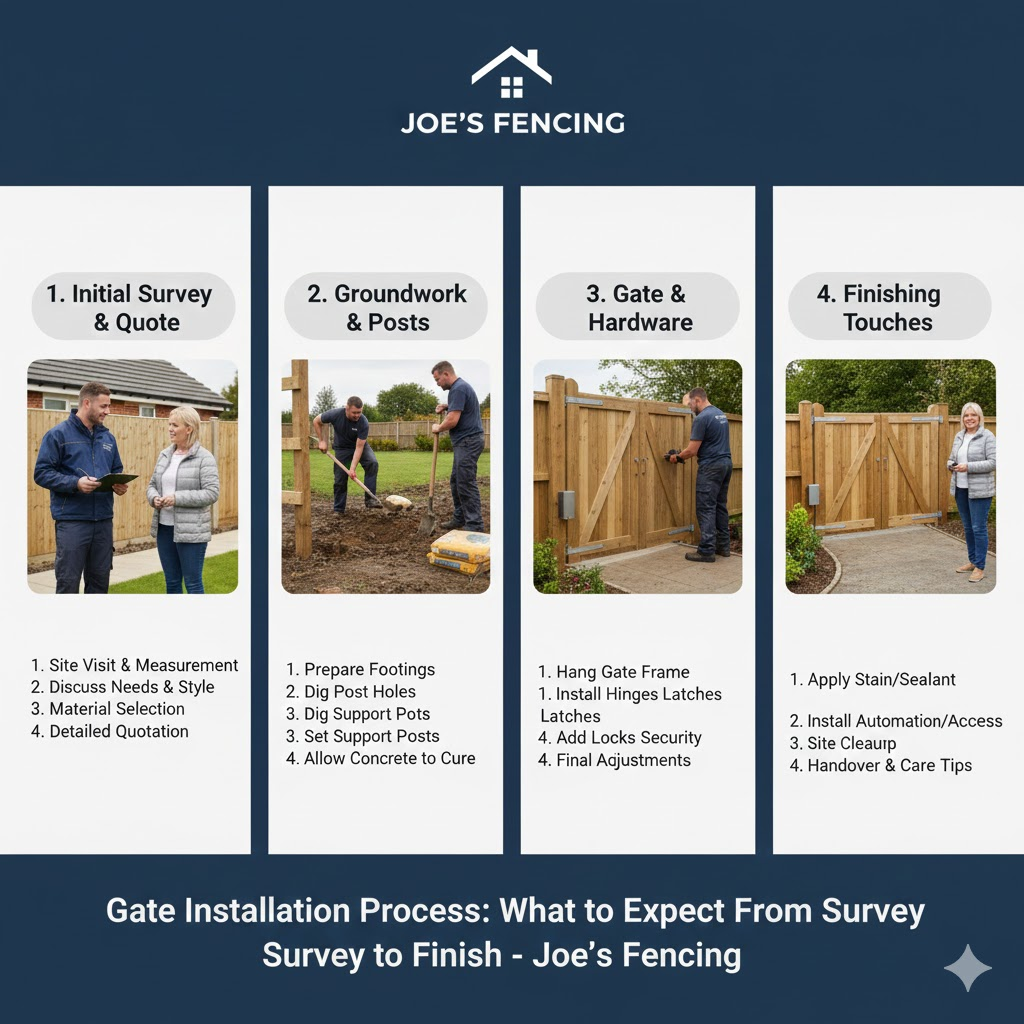 [Professional gate installers adjusting hinges in Bristol]