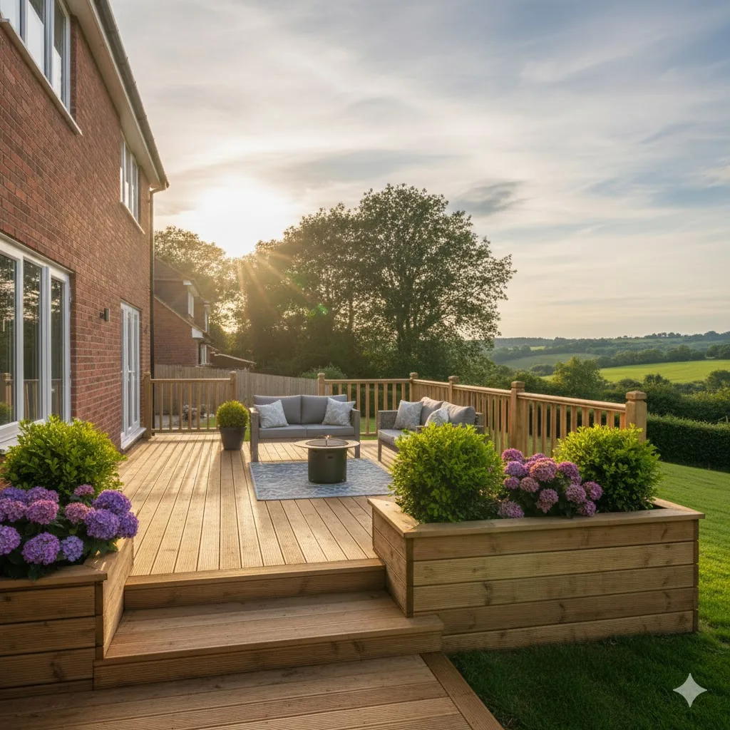 * Composite decking installation in Nailsea North Somerset
