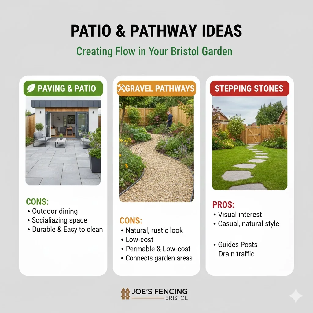 [Timber sleeper pathway and gravel garden design in Bristol]
