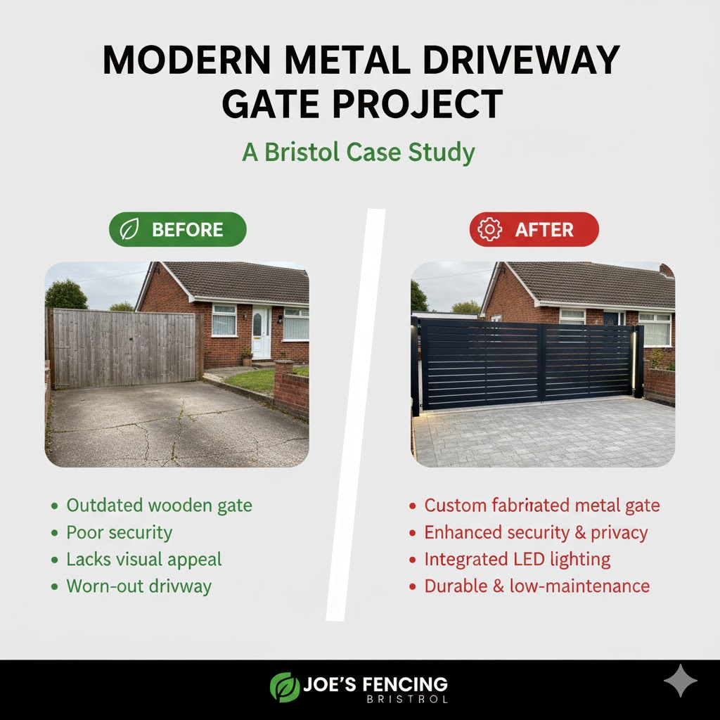 Modern Metal Driveway Gate Project: A Bristol Case Study