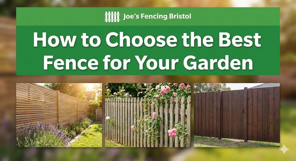 [High quality wooden garden fencing on a slope in Bristol]