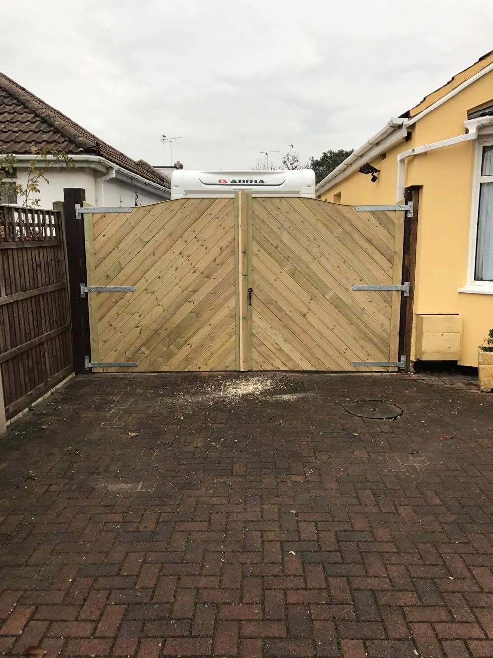 Driveway gate install