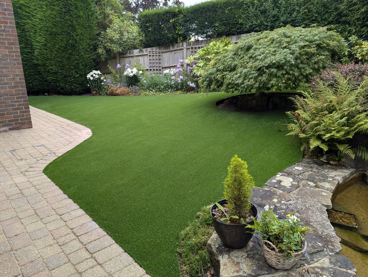 Artificial grass turf installation Bristol low-maintenance green lawn